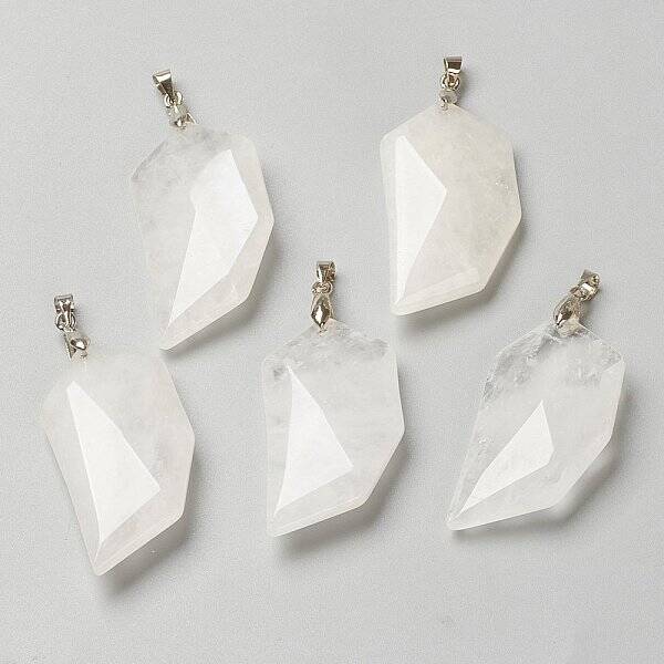 Natural Quartz Crystal Pendants