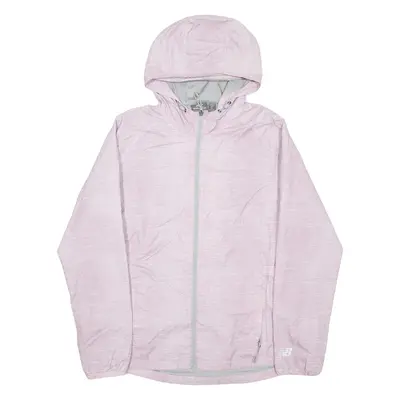 NEW BALANCE Womens Rain Jacket Purple Hooded XL