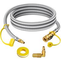 [Limited Time Deal]7FT/12FT/24FT RV Quick Connect Propane Hose with 1/4\