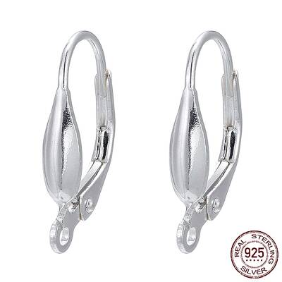 Sterling Silver Leverback Hoop Earrings Findings