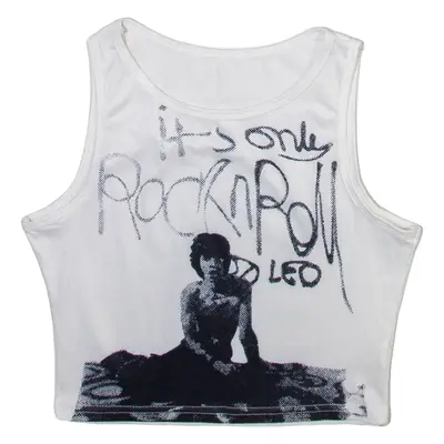 It's Only Rock N Roll Womens Vest White Sleeveless S
