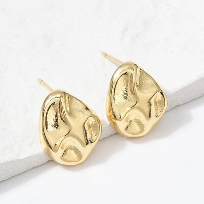 Brass Stud Earrings
