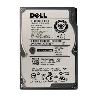 0B26025 HGST 900GB 6Gb/s SAS 10000 2.5-inch 64MB Hard Drive