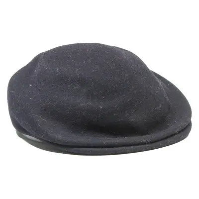 Mens Flat Cap Black Wool M