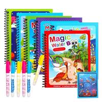 Colorful Magic Water Painting Book with Pen, 1 Count Reusable Coloring Book, Magic Painting Board Colorful Marker Set, Suitab...