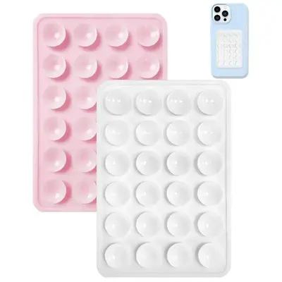 2PCS Silicone Suction Phone Case Mount,Non Slip Suction Cup Phone Mount,Hands-Free Phone Accessories Holder for Selfies and V...