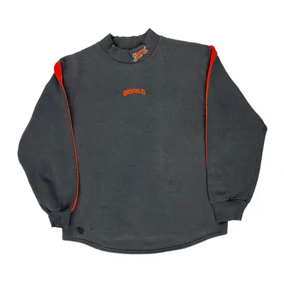 Cincinnati Bengals Made In Usa Majestic Nfl Sweatshirt - Medium Grey Cotton Blend