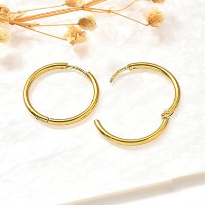 304 Stainless Steel Hoop Earrings for Women