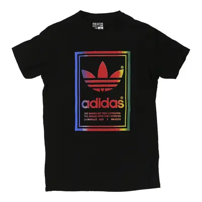Adidas Graphic T-Shirt - Medium Black Cotton