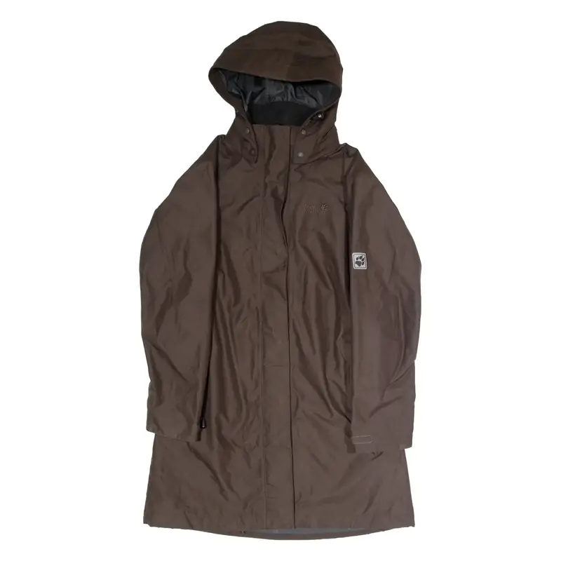 JACK WOLFSKIN Womens Parka Coat Brown Hooded UK 16