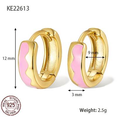 925 Sterling Silver Thick Hoop Earrings