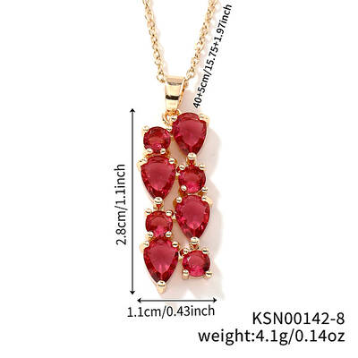 Brass Cubic Zirconia Long Tassel Pendant Necklaces for Fashionable Statement Style