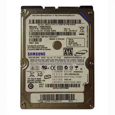 TX981 Dell 40GB 5400RPM SATA 1.5Gb/s 2MB Cache 2.5-Inch Hard Drive