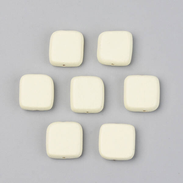 Painted Natural Wood Beads