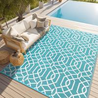 LOKHOM Outdoor Reversible Camping Area Rug 9x12 Plastic Straw RV Mat Recyclable Materials Large for Camping RV Balcony Backya...