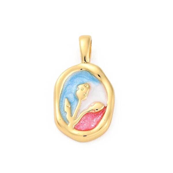 Brass Enamel Pendants