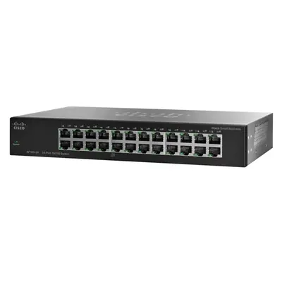 SF100-24-NA-RF Cisco Small Business 100 Series SF100-24 24 x 10/100Base-TX RJ-45 Ports Layer 2 Unmanaged Fast Ethernet Networ...