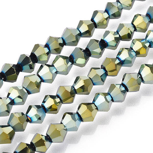Electroplate Glass Bead Strands