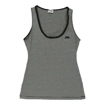 Dolce & Gabbana Striped Vest - Medium Black Cotton | Size: medium