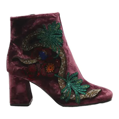 ROBERTO FESTA Ankle Boots Purple Leather Womens UK 4