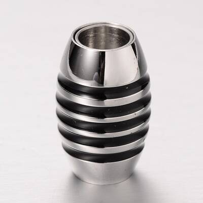 Barrel 304 Stainless Steel Magnetic Clasps with Glue-in Ends
