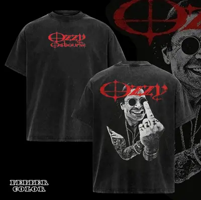 Vintage Ozzy OsBourne Middle Finger T-Shirt 2 Sided , Ozzy OsBourne tshirt ,Music Graphic Tee, Rock Band Shirt, Retro Music T...