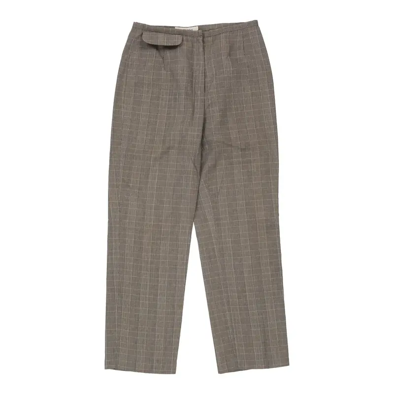 Iceberg Checked Trousers - 27W UK 8 Grey Cotton | Size: UK 8
