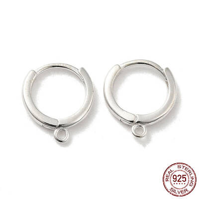 925 Sterling Silver Huggie Hoop Earring Findings