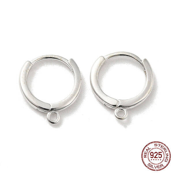 925 Sterling Silver Huggie Hoop Earring Findings