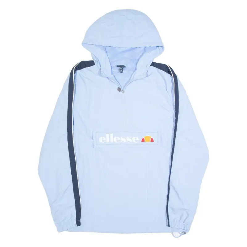 ELLESSE Mesh Lined Womens Pullover Jacket Blue Hooded UK 12