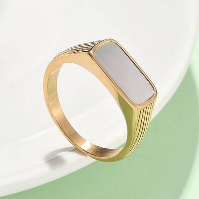 316L Stainless Steel Shell Finger Rings for Women