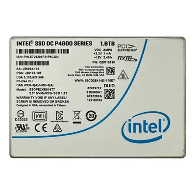 Intel SSDPE2KE016T7 | P4600 1.6TB PCI Express NVMe 3.0 x4 Mixed Use U.2 2.5-Inch Solid State Drive
