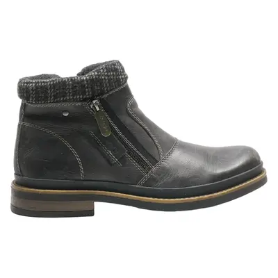 AM Ankle Boots Grey Leather Mens UK 8
