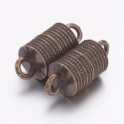 Tibetan Style Alloy Magnetic Clasps with Loops
