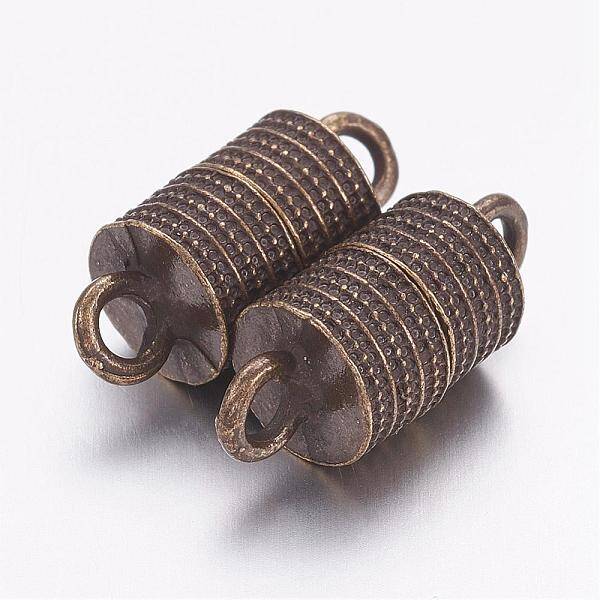 Tibetan Style Alloy Magnetic Clasps with Loops