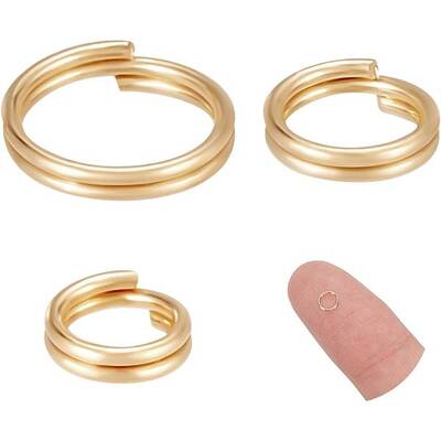 3Pcs 3 Styles Brass Split Rings