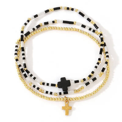 Minimalist Glass Seed Beads Stretch Bracelet Sets