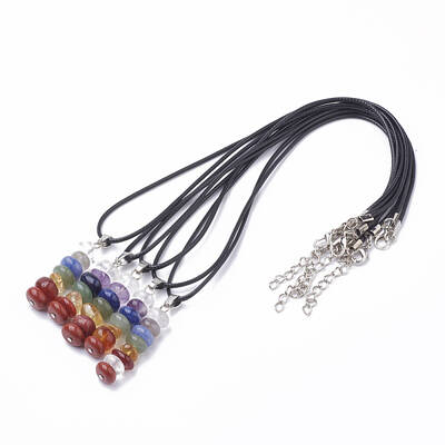 Natural & Synthetic Mixed Stone Pendant Necklaces