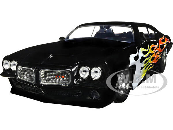 1971 Pontiac GTO Black with Flame Graphics \