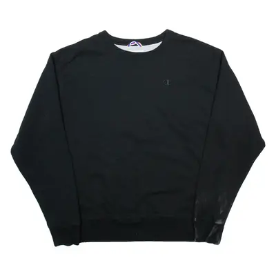 CHAMPION Mens Sweatshirt Black L