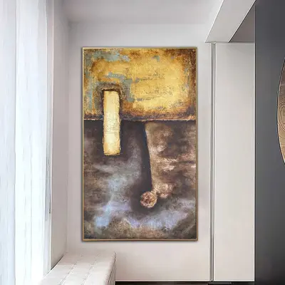 Abstract Original Paintings On Canvas Modern Gold Painting Contemporary Rich Textured Fine Art Painting | ALLURING DUST