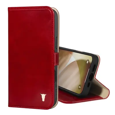 Apple iPhone 17 Leather Wallet Case (with MagSafe Charging) - Red