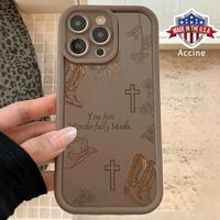 Western Cowboy Hat and Cross Pattern Case for iPhone 16 15 14 Pro Max 13 12 11 XR XS Plus Shockproof Full Camera Protection D...