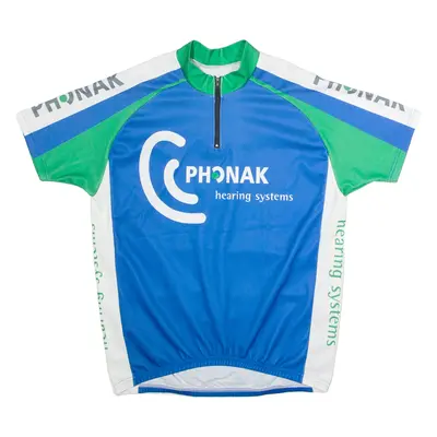 PHONAK Cycling Mens Jersey Blue 1/4 Zip L