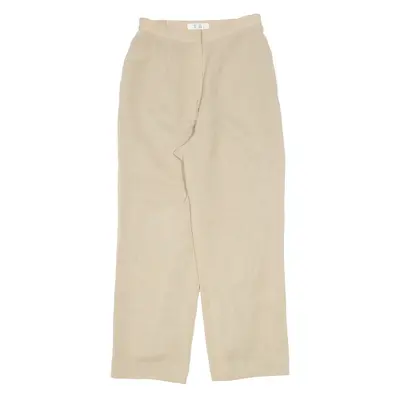 Pleated Lightweight Lined Beige Trousers W26 L24