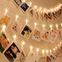 50/100LED Photo Clips String Light, Valentine Gift, Warm White 16Ft 32Ft Fairy Light with Clear Clips, Copper Wire String Lig...