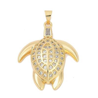 Brass Micro Pave Cubic Zirconia Pendants