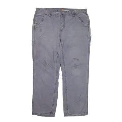 CARHARTT Carpenter Workwear Trousers Grey Regular Straight Womens W34 L27