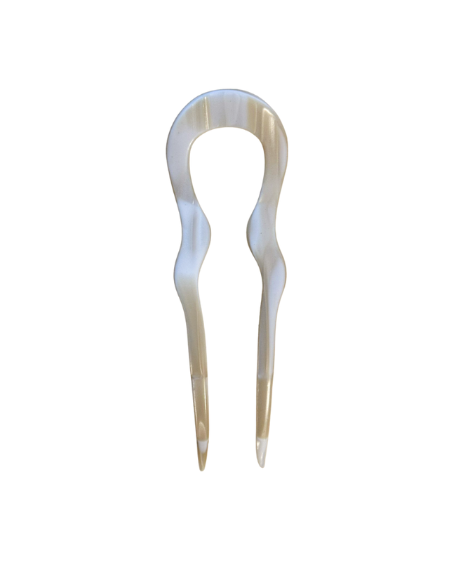 Tek - Light Rhodoid Hair Clip | Round Model