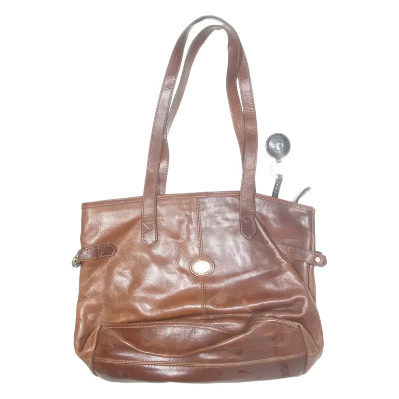 THE BRIDGE Womens Shoulder Bag Brown Leather 90s